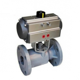 气动塑料法兰球阀