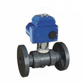 电动塑料法兰球阀